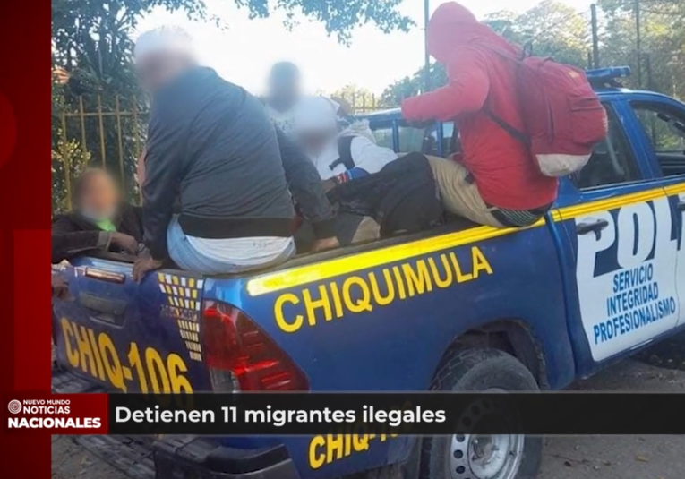 Agentes de la PNC detienen a 11 migrantes ilegales