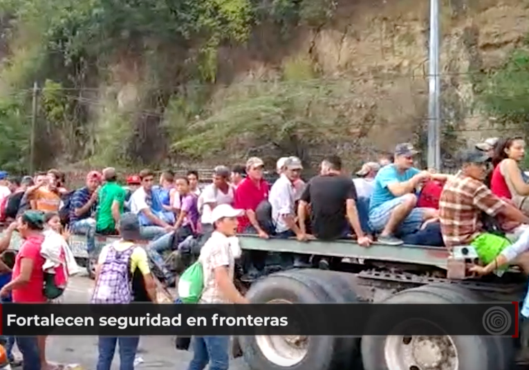 Fortalecen seguridad fronteras del país, ante el latente ingreso de una nueva caravana de migrantes centroamericanos. 