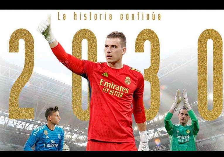 Lunin renueva con el Real Madrid hasta 2030