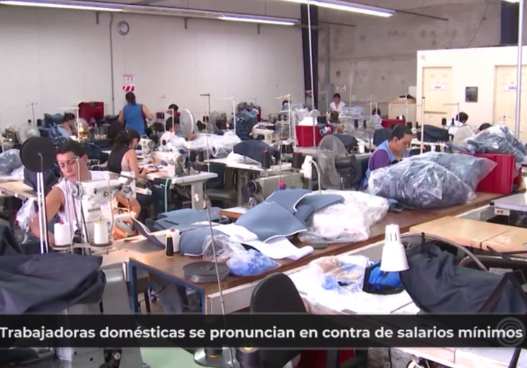 Trabajadoras domésticas se pronuncian en contra de salarios mí­nimos