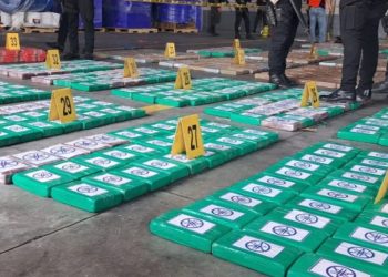 Agentes antinarcóticos decomisan 1.5 toneladas de cocaína en operativo portuario