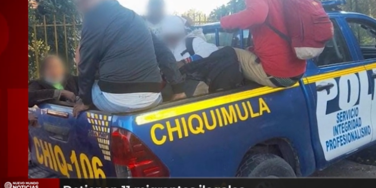 Agentes de la PNC detienen a 11 migrantes ilegales