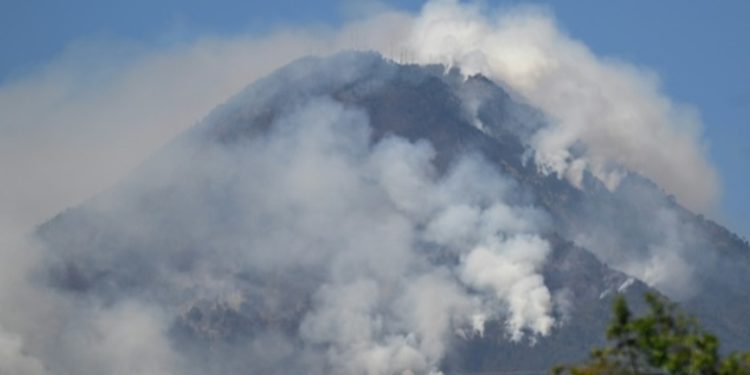 Alerta naranja: Coordinadora Nacional en máxima alerta por incendio en el Volcán de Agua