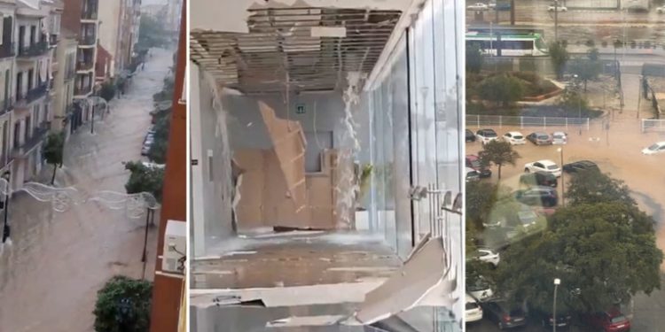 Alerta roja en España por la nueva DANA: hospitales inundados y carreteras cortadas