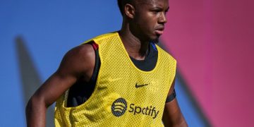 Ansu Fati se lesiona en un entrenamiento con el Barça
