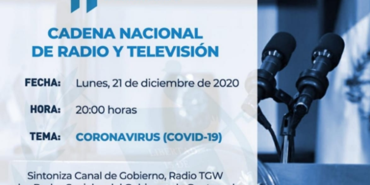 Anuncian Cadena Nacional