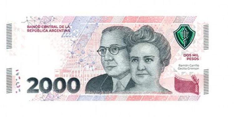 Argentina saca un billete de 2.000 pesos ante la inflación