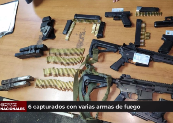 Armas ilegales incautadas: Operativo en Ruta al Atlántico deja 6 hombres bajo arresto
