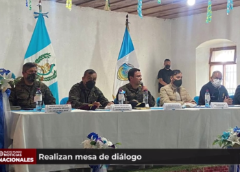 Autoridades y comunitarios de Sololá realizan la tercera mesa de diálogo
