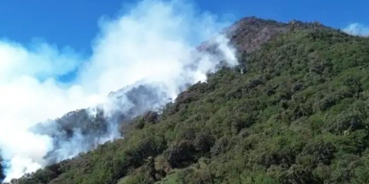 Avanza el control del incendio en el volcán de Agua, Conred indica un 90% de contención