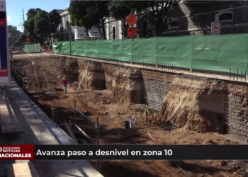 Avanza la construcción del paso a desnivel en la zona 10 capitalina