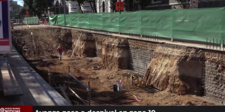 Avanza la construcción del paso a desnivel en la zona 10 capitalina