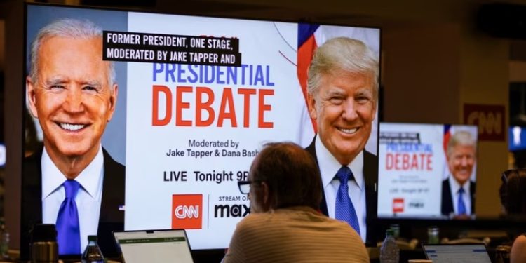 Biden y Trump debaten de economía, aborto e inmigración