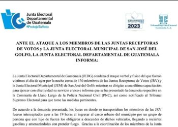 Cancelan las elecciones generales en el municipio de San José del Golfo
