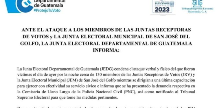 Cancelan las elecciones generales en el municipio de San José del Golfo