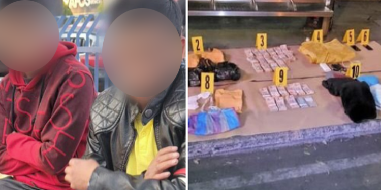 Capturan a dos jóvenes por llevar más de Q. 200,000 sin justa procedencia