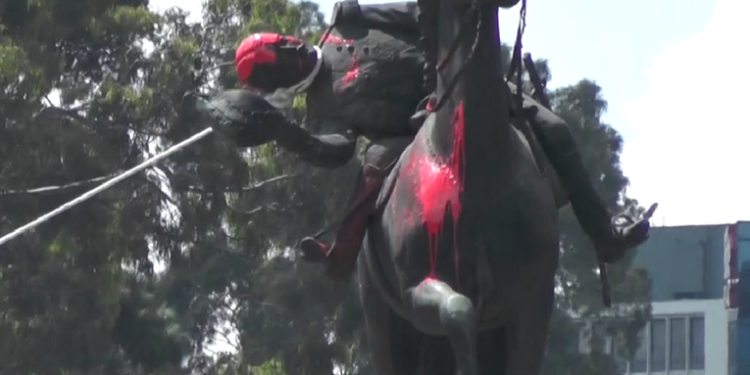 Capturan a un manifestante por daños al patrimonio