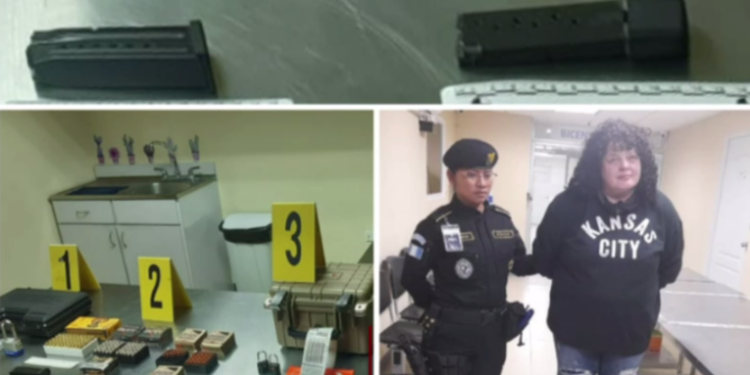 Capturan a una mujer Estadounidense que transportaba armas, municiones y armas blancas