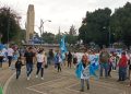 Cientos de estudiantes abarrotaron desde las primeras horas de la mañana la plaza del Obelisco