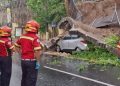 Cierre nocturno de la carretera a Muxbal para agilizar trabajos tras caída de muro