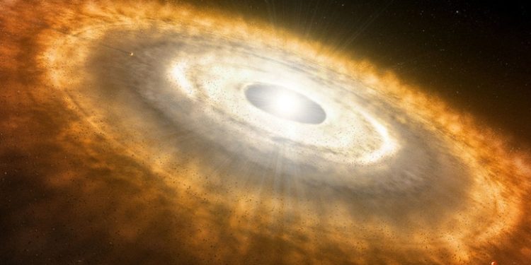 Descubren agua por primera vez en un disco de gas alrededor de una estrella muy caliente