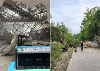 Destrucción y pánico durante un fuerte terremoto en Filipinas