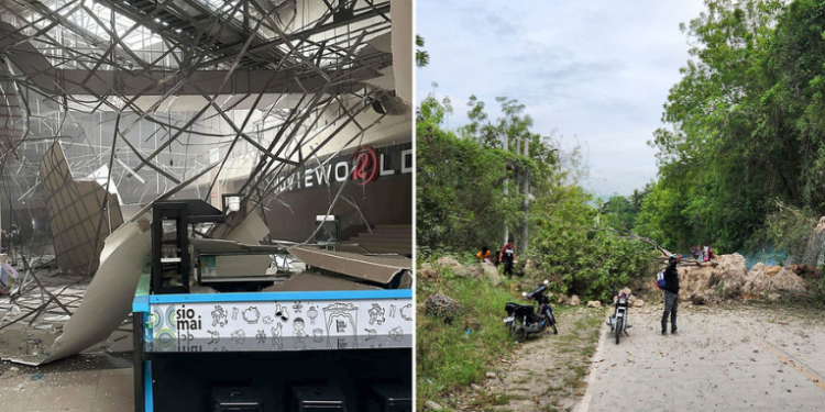 Destrucción y pánico durante un fuerte terremoto en Filipinas
