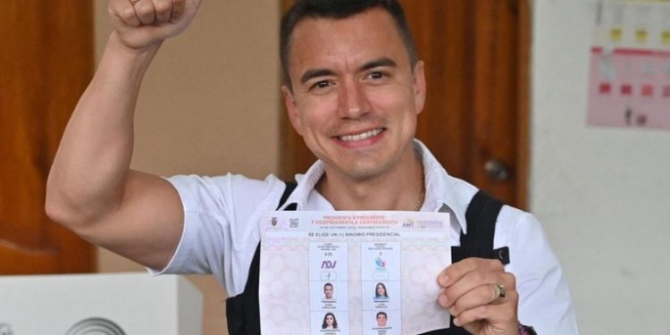 Ecuador celebra la victoria de Daniel Noboa en un balotaje histórico