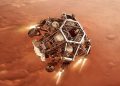 El róver a punto de aterrizar en Marte