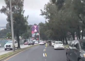 EMETRA ha colocado carriles reversibles en la ciudad capital por el fuerte tráfico vehicular
