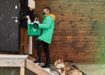 Entregas a domicilio a la siberiana: perros husky llevan pedidos en trineos a lugares de difí­cil acceso