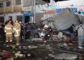 Explota cilindro de gas en el interior de una tienda