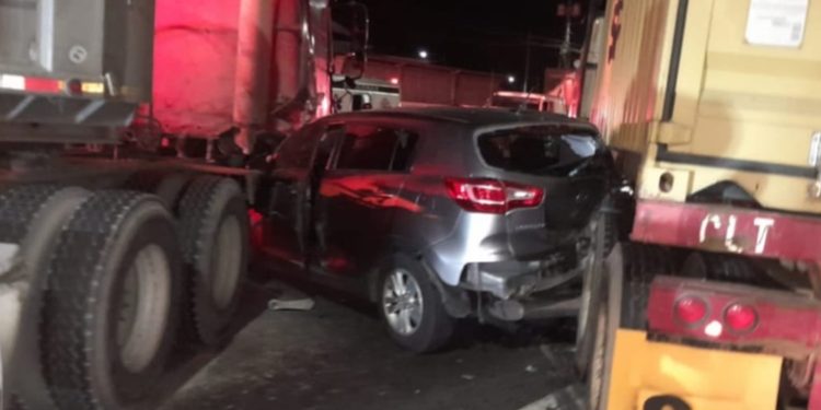 Fuerte accidente en kilómetro 13 de la ruta al Atlántico