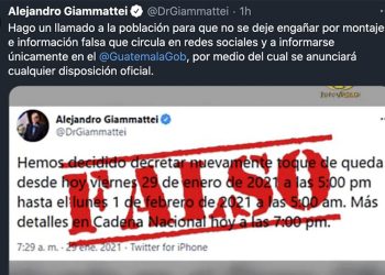 Giammattei desmiente toque de queda