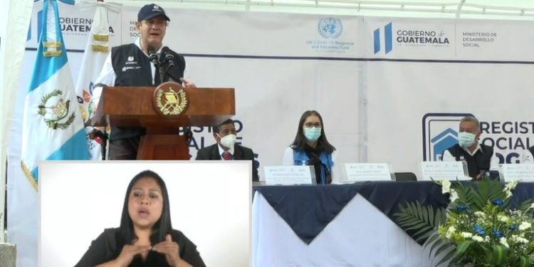 Giammattei participó en el levantamiento de datos para el Registro Social de Hogares Sensible al Género