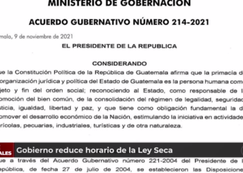 Gobierno reduce horario de la Ley Seca