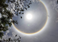 Halo solar un fenómeno que no ocurre con frecuencia sorprende a los guatemaltecos