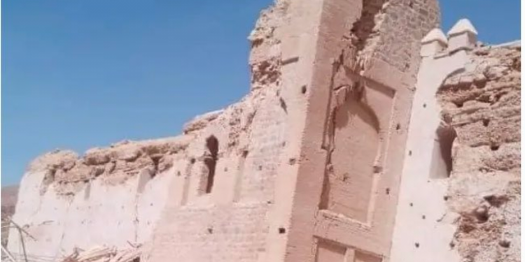 Histórica mezquita del siglo XII queda parcialmente destruida tras el terremoto en Marruecos