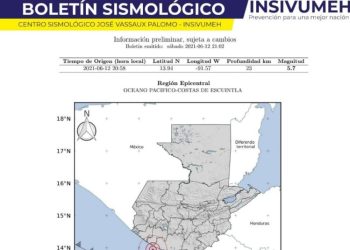 INSIVUMEH reporta 15 movimientos sí­smicos el pasado fin de semana