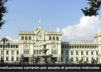 Instituciones cerrarán por asueto el próximo miércoles