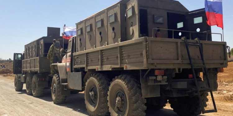 Intentan volar un convoy militar ruso en Siria