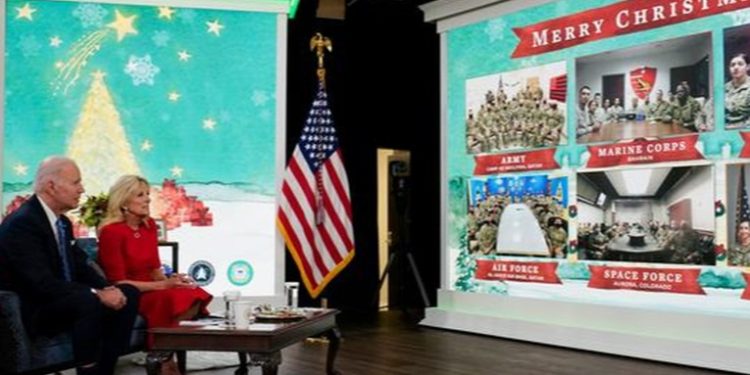 Joe Biden agradece en su primer mensaje navideño a las tropas su sacrificio