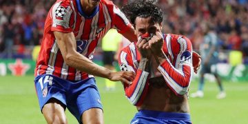 La fe lleva al Atlético a ganar al Leipzig en el minuto 90 en su estreno en la nueva Champions