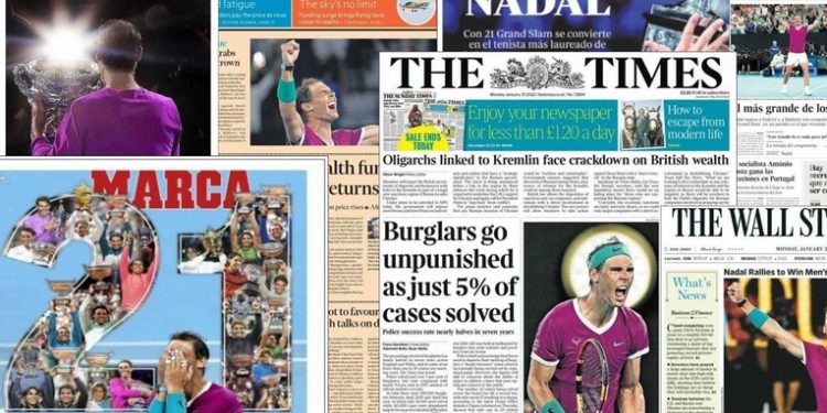 La prensa de todo el mundo se rinde a un épico Rafa Nadal