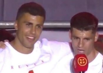 La UEFA sanciona con un partido a Morata y Rodri por el cántico 'Gibraltar es español'