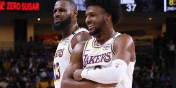 LeBron y Bronny James, padre e hijo hacen historia en la NBA