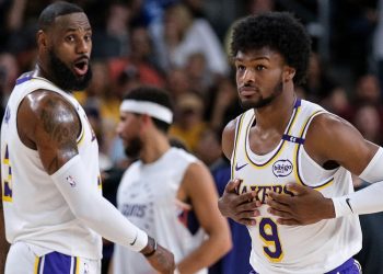 LeBron y Bronny James, padre e hijo hacen historia en la NBA