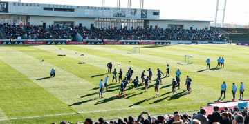 Lleno en Valdebebas para ver el último entrenamiento del año del Real Madrid