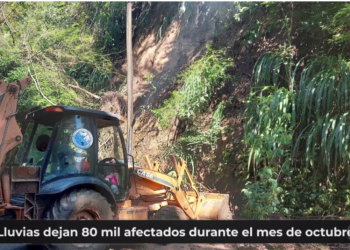 Lluvias dejan 80 mil afectados en el mes de octubre