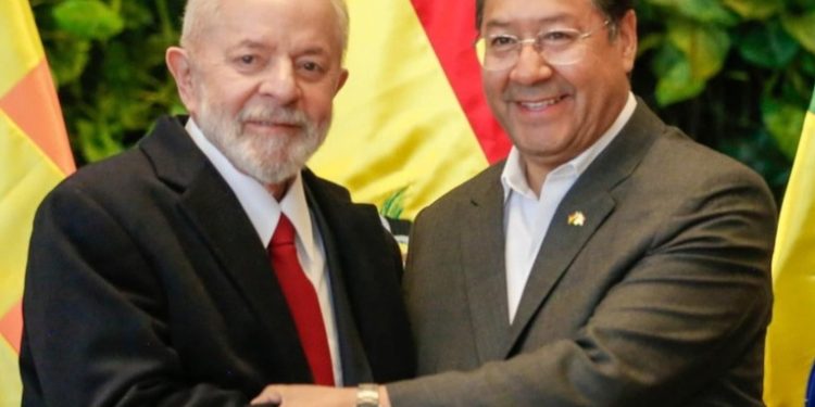Luis Arce recibe a Lula en Bolivia
